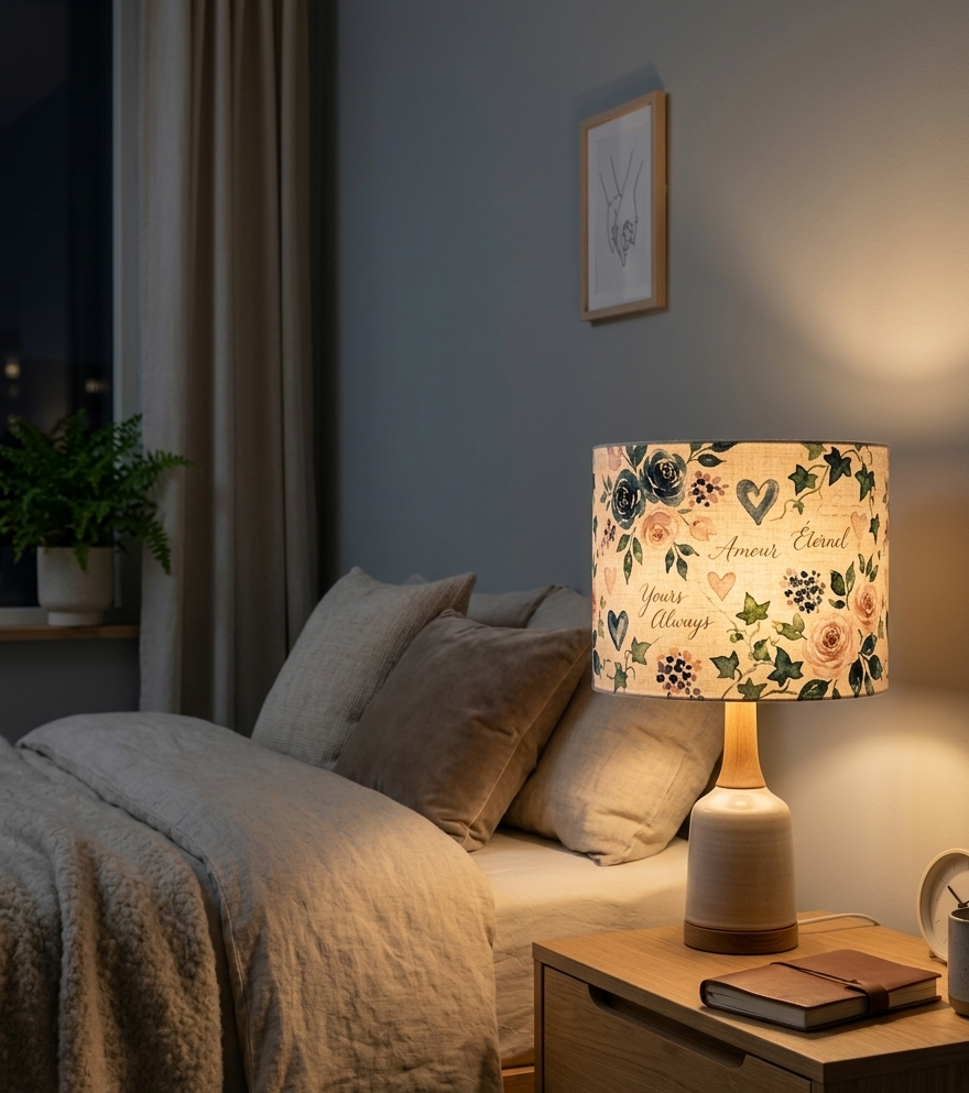 Hand-Painted Bedside Lamp